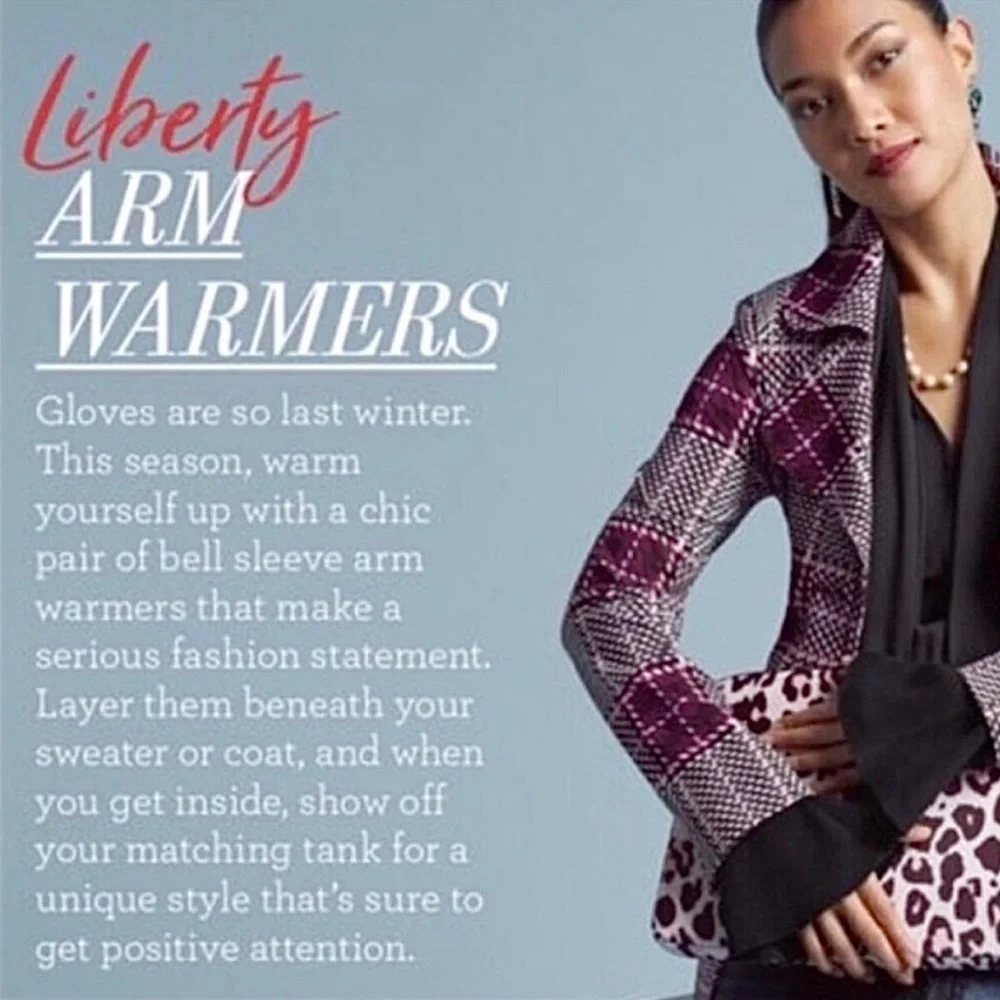 NWOT CAbi Liberty Arm Warmers Black